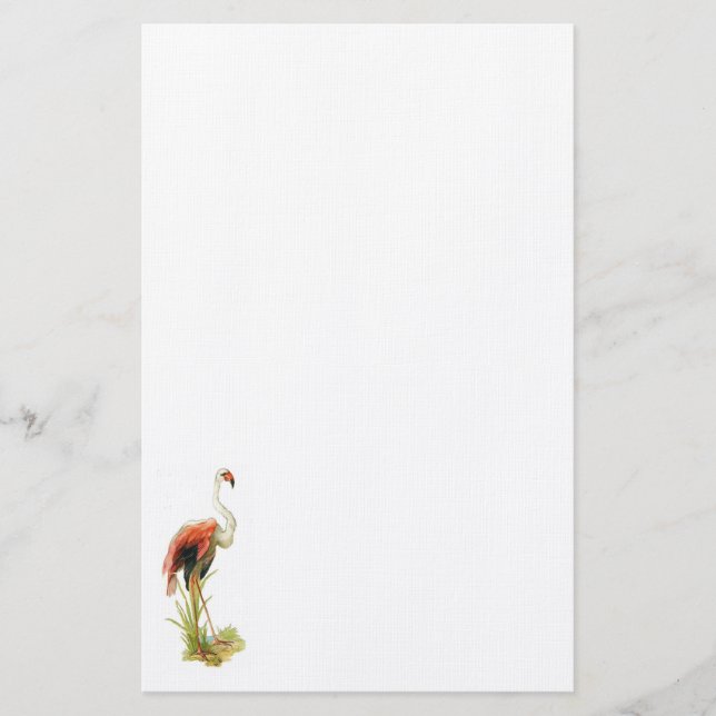 Papeterie Cru stationnaire de Flamant rose (Devant)