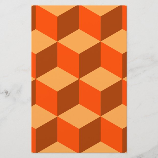 Papeterie Cubes orange (Devant)