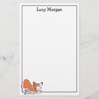 Papeterie Custom Corgi Cute Dog Art Stationery