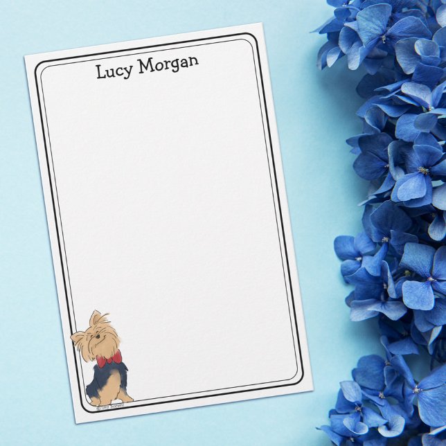 Papeterie Custom Yorkie Cute Dog Art  (Créateur téléchargé)