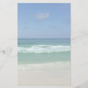 Papeterie Cute Beach House Photographie Blue Lined