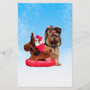 Papeterie Cute Yorkshire Terrier Joyeux Noël