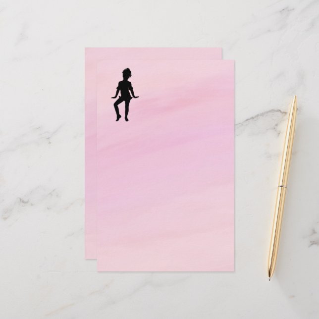 Papeterie Cutest Little Dancer Double Côté Stationique (Devant/Arrière en situation)