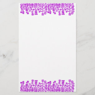 Papeterie Cyber Jardin - Violet