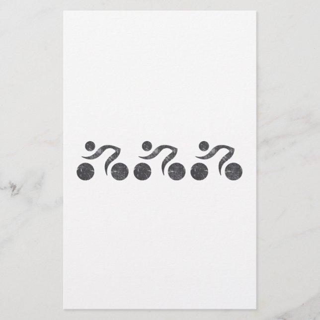 Papeterie Cyclistes en gris (Devant)