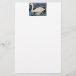 Papeterie Cygne à peinture d'oiseaux