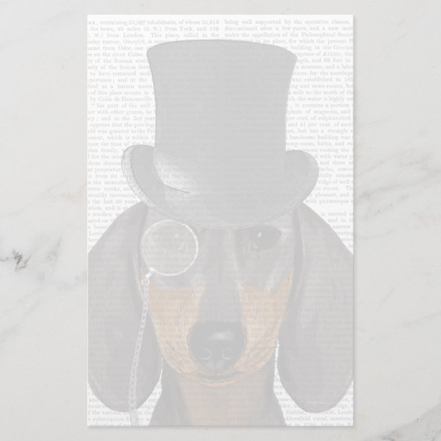 Papeterie Dachshund, Hound et Casquette (Devant)