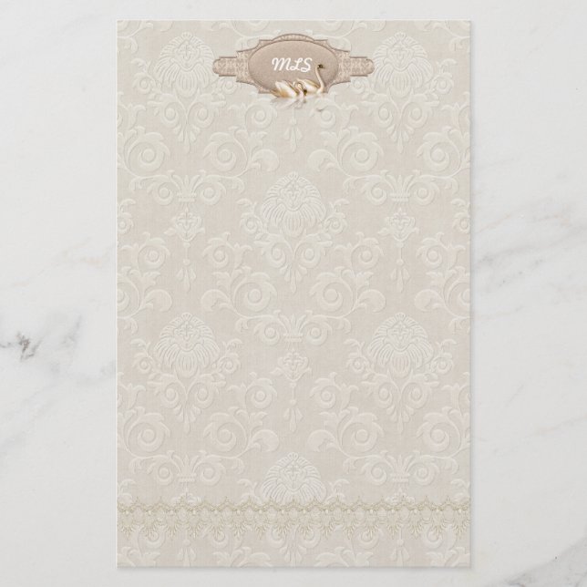 Papeterie Damask Swan Elegance (Devant)