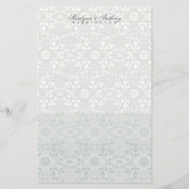 Papeterie Damask Swirls Lace Dream Merci (Devant)