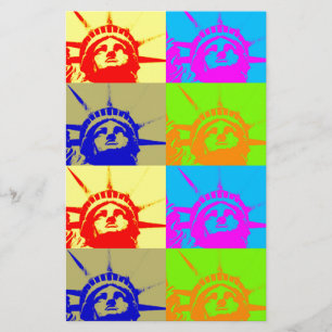 Papeterie Dame de la Liberté Pop Art 4 Couleurs
