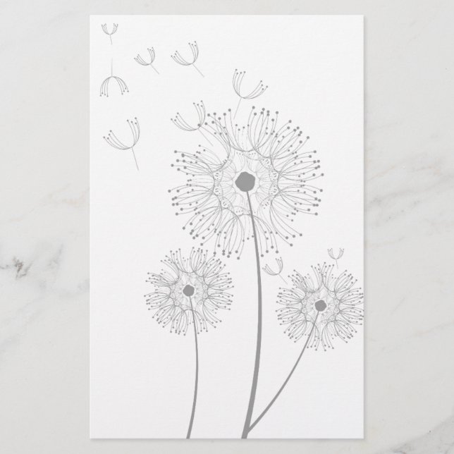 Papeterie Dandelion pure florale moderne (Devant)