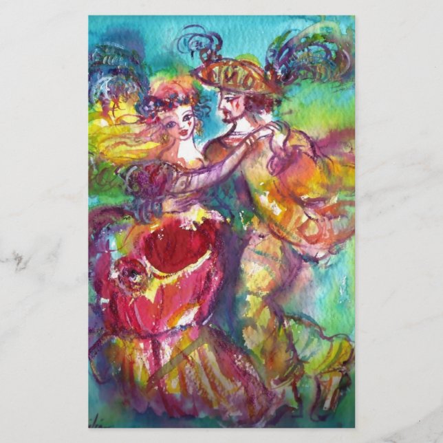 Papeterie DANSE CARNIVALE, Mascarade vénitienne (Devant)