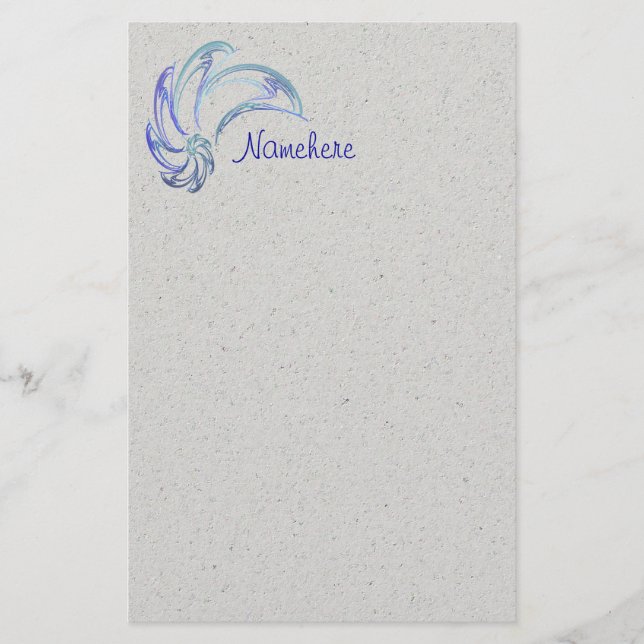 Papeterie Danse de l'art abstrait de dauphins (Devant)