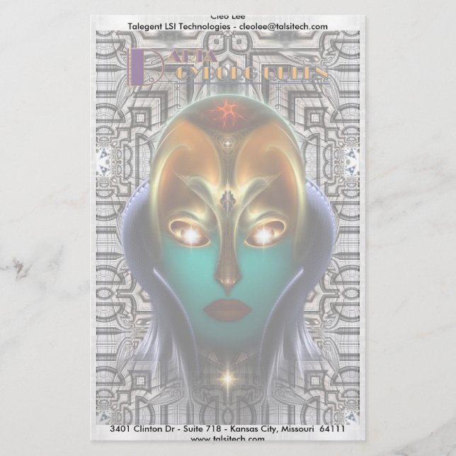Papeterie Daria Cyborg Queen Tech (Devant)