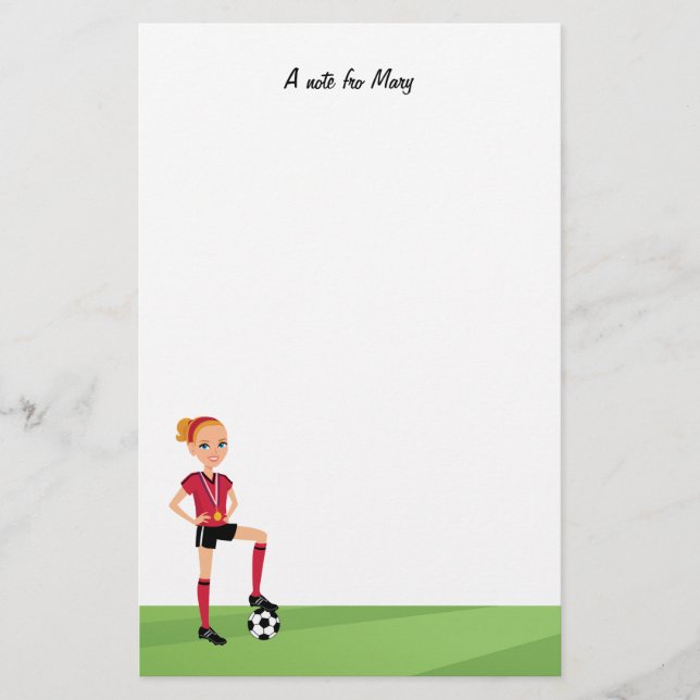 Papeterie de camp du football de fille (Devant)