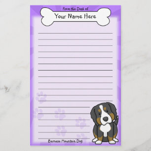 Papeterie de chien de montagne de Kawaii Bernese
