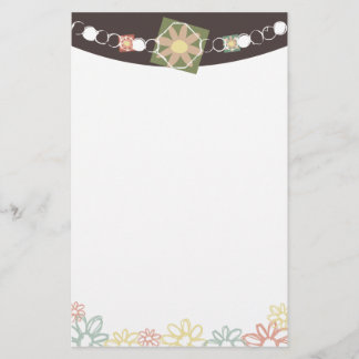 papeterie de collier de bijoux de fleur