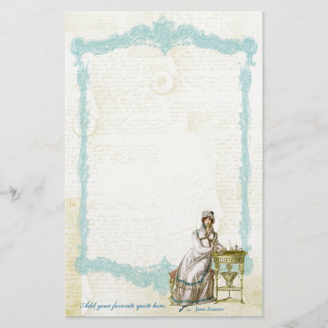 Papeterie de coutume de Jane Austen Regency (Devant)
