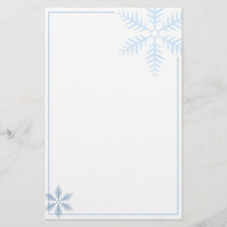 Papeterie de flocon de neige d'hiver