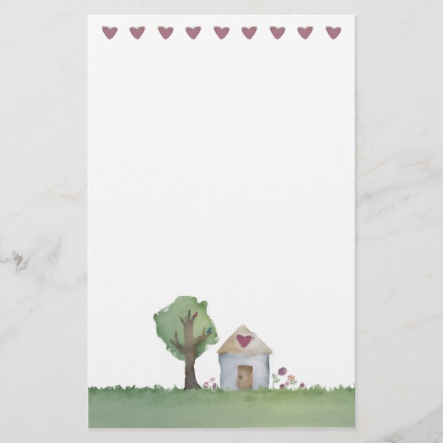 papeterie de jardin de maison d'amour (Devant)