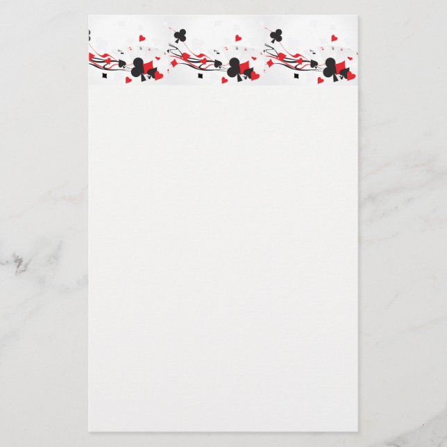 Papeterie de jeu de carte de casino (Devant)