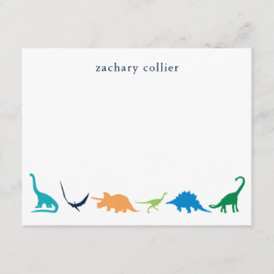 Papeterie de Merci Preppy Dinosaur personnalisée