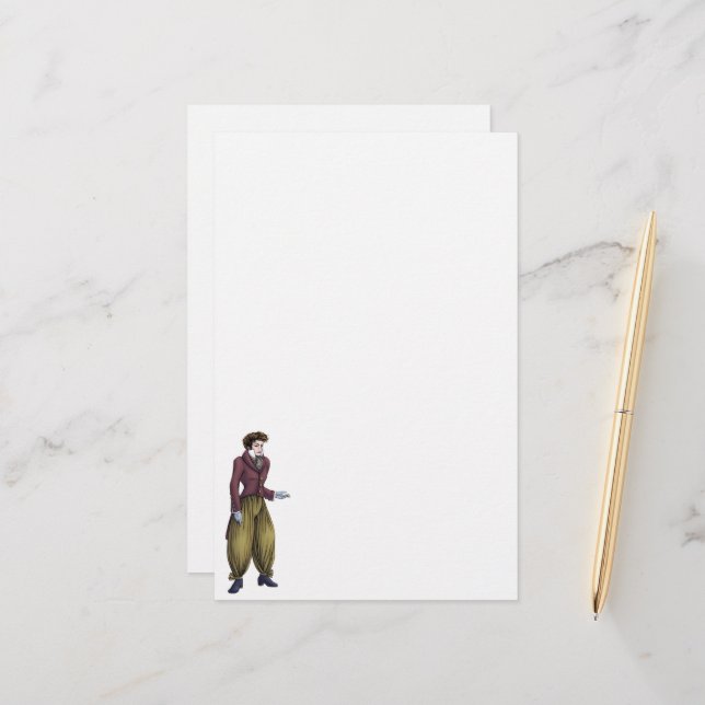 Papeterie de mode Régence - Gentleman #6 (Devant/Arrière en situation)