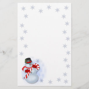 Papeterie de Noël de bonhomme de neige
