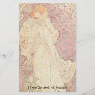 Papeterie de papier faite main de Madame Mucha