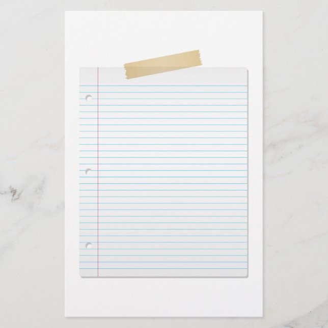 Papeterie de papier rayée (Devant)