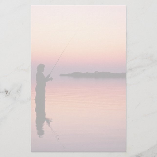 Papeterie de pêche de coucher du soleil (Devant)
