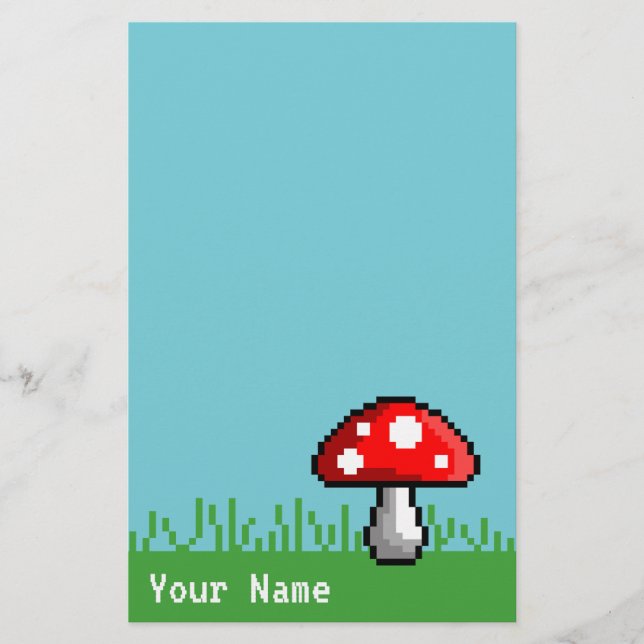 Papeterie de pré de champignon de pixel (Devant)