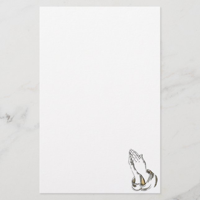 Papeterie de prière de mains de KRW (Devant)