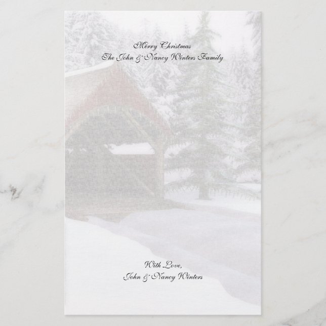 Papeterie de scènes d'hiver de Noël (Devant)