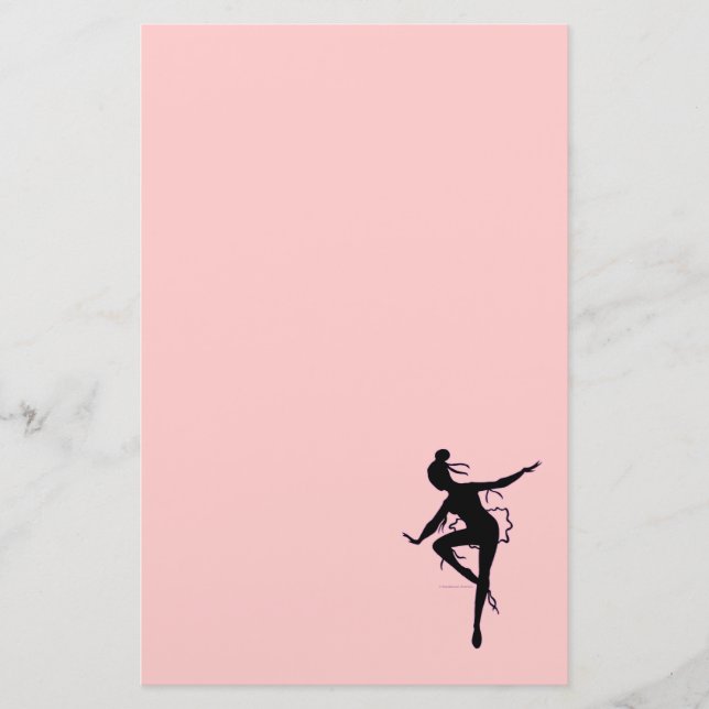 Papeterie de silhouette de ballerine de Prima (Devant)
