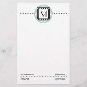 Papeterie décorée d'un monogramme personnalisée