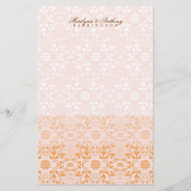 Papeterie Dentelles Damask Lace Sorbet Merci (Devant)