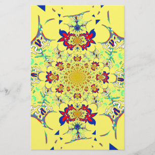 Papeterie Design en damas floral brillant et coloré
