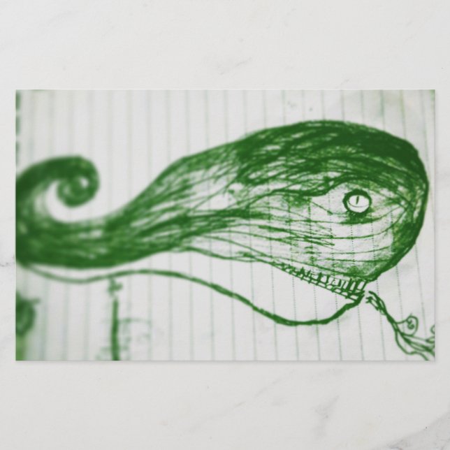 Papeterie dessin animé de yaie green whale manga (Devant)