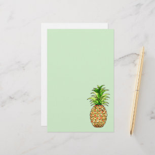 Papeterie dessin d'ananas aquarelle