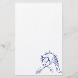 Papeterie Dessin de la tête d'un cheval d'art
