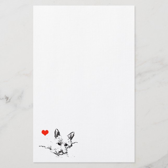 Papeterie Dessin d'encre de Digitals d'un chien de Westie, (Devant)