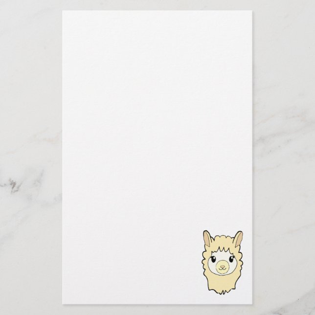 Papeterie Dessin Llama mignon (Devant)