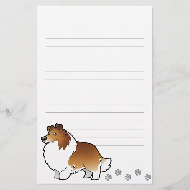 Papeterie Dessin sur Shetland Sheepdog / Collie (Devant)