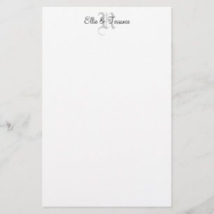 Papeterie do-it-yourself monogramme personnalisé stationnair