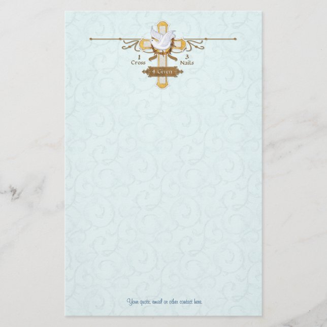 Papeterie Donnée de la colombe 4 (Devant)