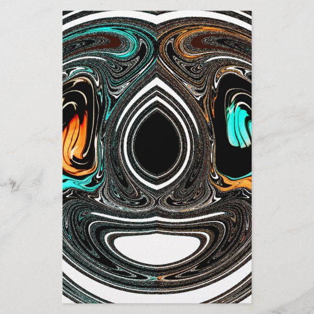 Papeterie Doodle ethnique africain Zebra texturé Art Imprime (Devant)