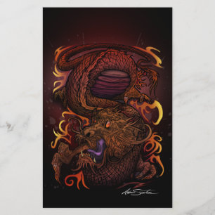 Papeterie Dragon (conception de signature)