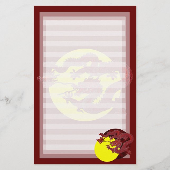 Papeterie Dragon de cire rouge (Devant)