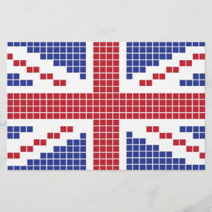 Papeterie drapeau à 8 bits d'Union Jack les Anglais (R-U) d